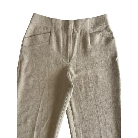CLUB MONACO Textured Slim Trousers Camel NWT Size 8 - Picture 3 of 11